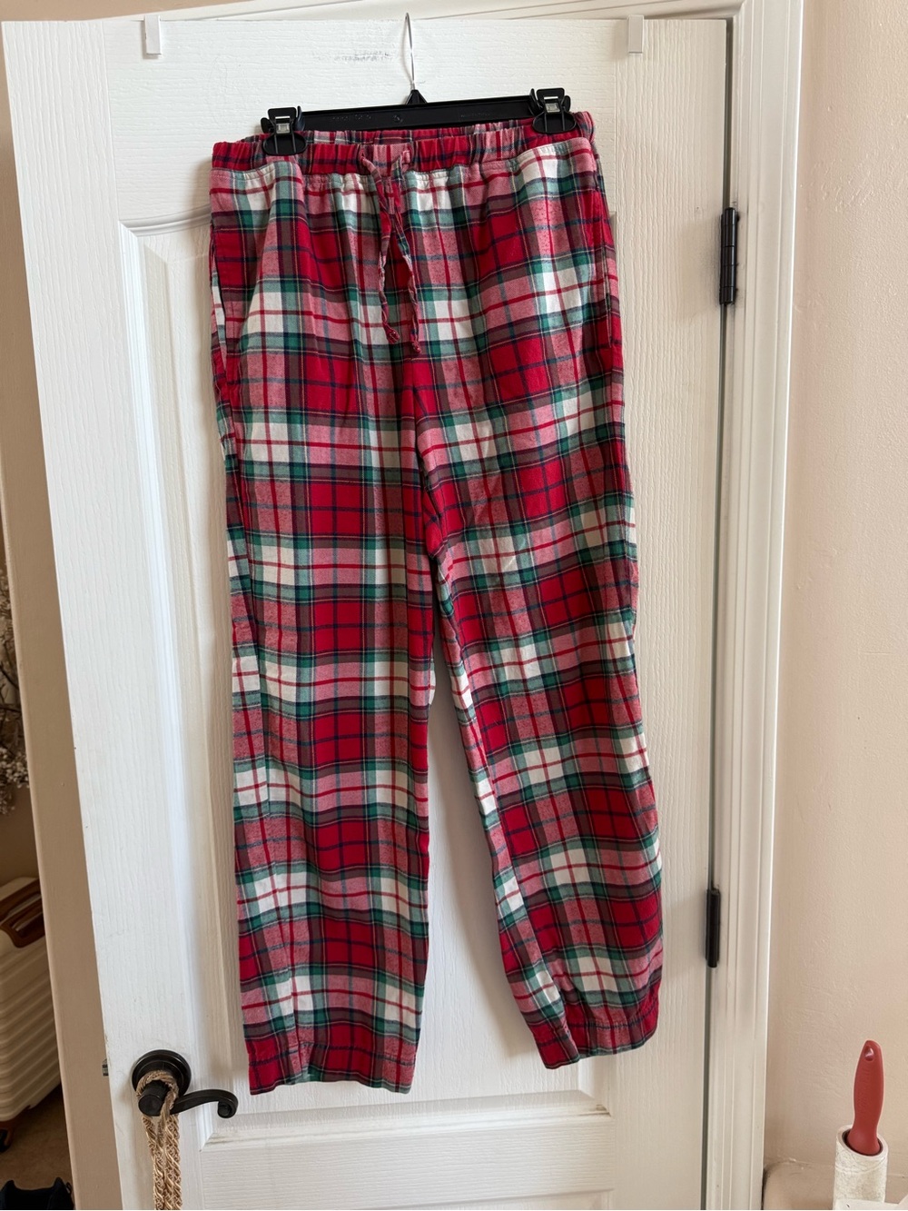 Hanna Andersson Red Green Plaid Flannel Pajama Pants Christmas Winter drawstring